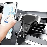 AICEL Gravity Car Phone Mount, Auto Lock Air Vent Mobile Phone Holder, Hands Free Cell Phone Mount Cradle with Upgraded Hook 