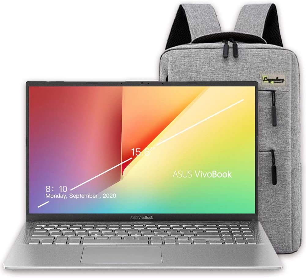 2020 ASUS VivoBook 15 15.6" FHD Display Laptop Computer, AMD Ryzen 7-3700U, 12GB RAM, 512GB PCIe SSD, AMD Radeon RX Vega 10, Webcam, HDMI, Windows 10, Silver + Lengendary Backpack & Mousepad