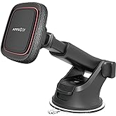 APPS2Car Magnetic Phone Car Mount, Dashboard Windshield Industrial-Strength Suction Cup Car Phone Mount Holder with Adjustabl