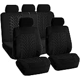 FH Group Car Seat Covers Full Set Premium Cloth - Universal Fit,Automotive Seat Cover,Low Back Front Seat Covers,Airbag Compa