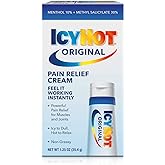 Icy Hot Original Pain Relieving Cream 1.25 oz. Powerful Pain Relief for Muscles & Joints White