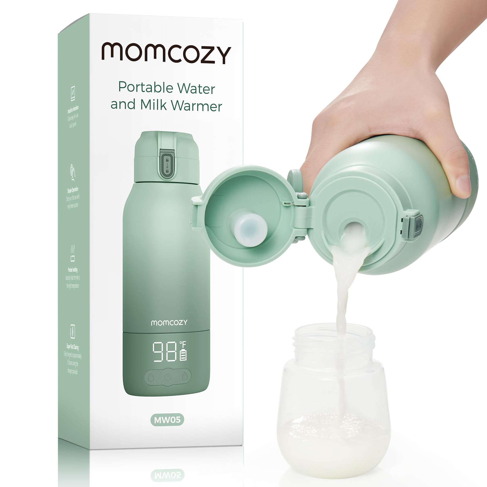 Photo 1 of Momcozy Portable Milk Warmer for Travel – Dual Heating Modes for Breast Milk & Water, Portable Bottle Warmer with Fast Heating & Long Battery Life, 17 Ounces Large Capacity to Meet Your All-Day Needs