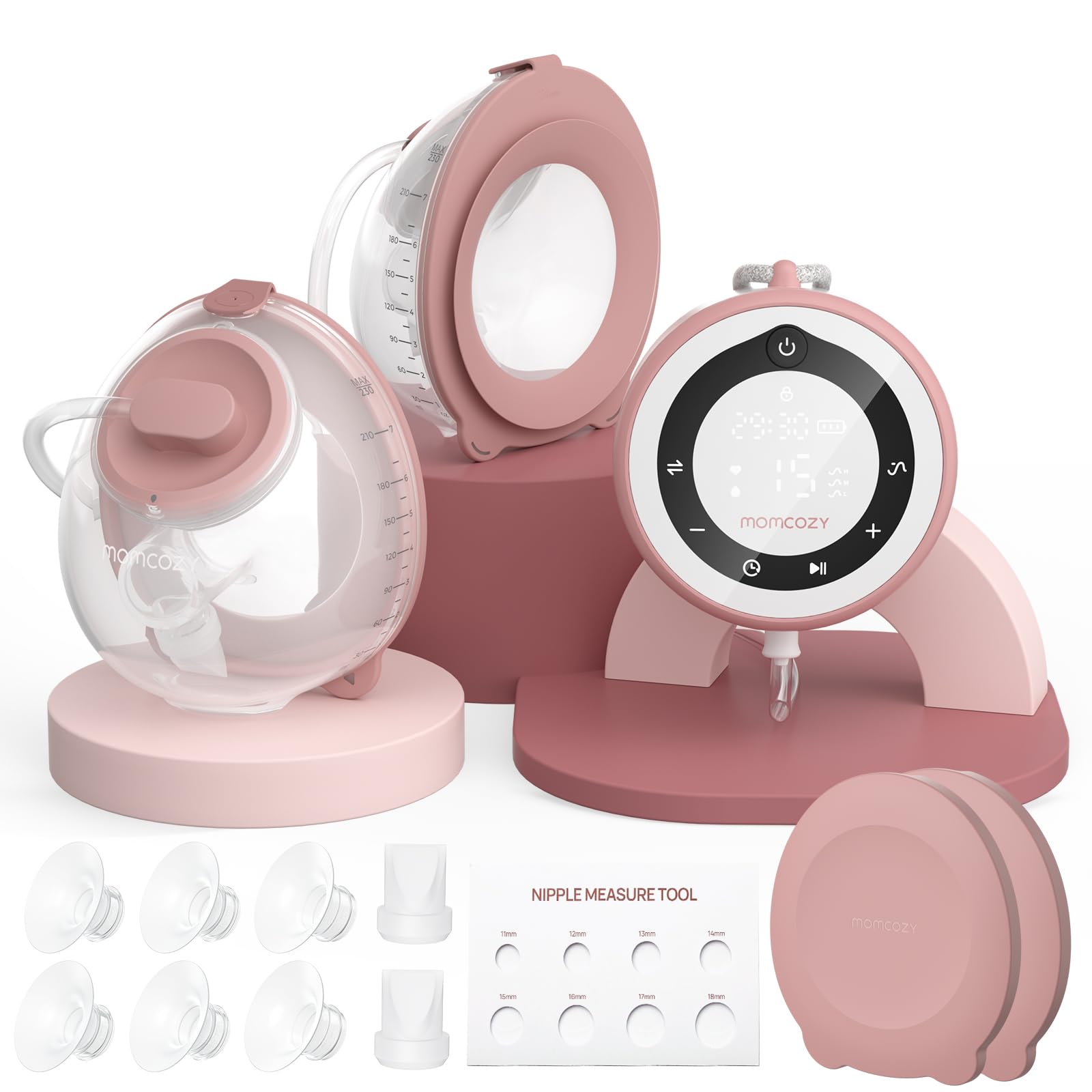 Photo 1 of Momcozy Breast Pump V1 Pro Hospital-Grade, Upgraded Electric Pump with 3 Fine-Tuned Rhythms, Hands-Free & Portable Wearable Pump, 3 Modes|15 Levels, Come with Leak-Proof DoubleFit Flange