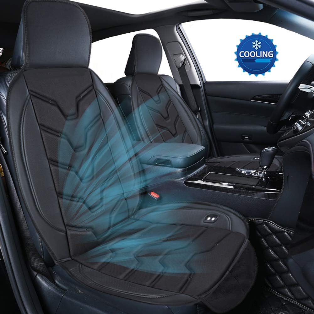 Cooling Car Seat Cushion, 12V Automotive Cool Seat Covers Universal Fit Seat Cushion Ventilate Breathable Air Flow with Holes for Driver Seat, Vehicle Front And Back Seats, Office Chair in Hot Summer