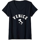 Womens Venice Italy Classic City V-Neck T-Shirt