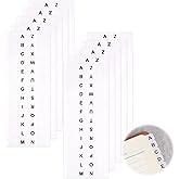 A-Z 26 White Letters Tabs Sticky Alphabet Tabs, 260 Pcs Self Adhesive Page Tabs Alphabetical Tabs Indexes for Books, Dictiona