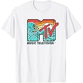 Mademark x MTV - MTV Catch a Wave MTV Surfer Logo Retro Graphic T-Shirt