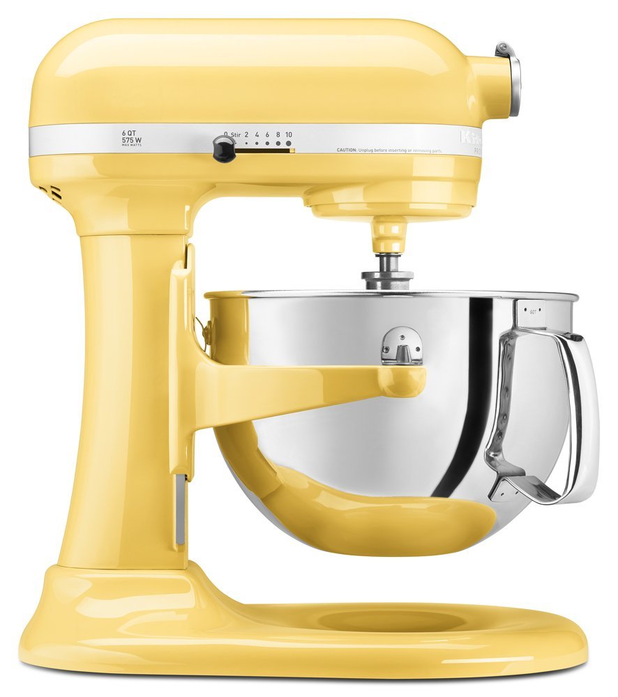 KitchenAid KP26M1XMY 6 Qt. Professional 600 Series Bowl-Lift Stand Mixer - Majestic Yellow (Renewed)