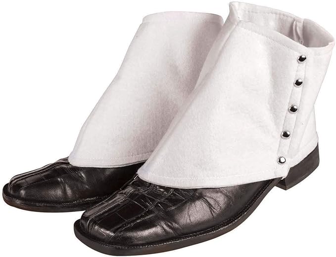 Buy Edwardian Men’s Shoes & Boots | 1900, 1910s Forum Novelties Mens Roaring 20s Gangster Spats Costume Accessory  AT vintagedancer.com