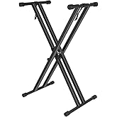 Keyboard Stand, Height Adjustable Keyboard Stand, Keyboard Stand with Quick Release Mechanism, Double X Foldable Heavy Duty I