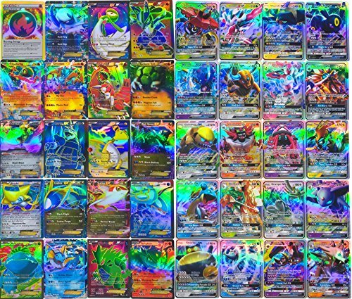 Buy 100 PCS Pokemon TCG Style Card HOLO EX FULL ART : 20 GX + 20 Mega ...