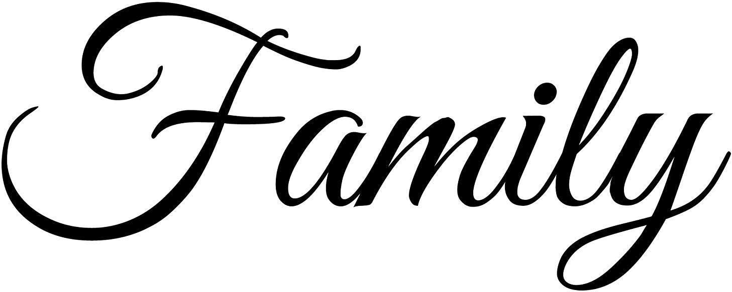 Family Decal | Large Wall Quotes Sticker (22 x 9 inches) | Vinyl Wall Art Letters | Home Accent and Decor Quote Saying | Removable Large Word Lettering for Living Room Dining Room Kitchen