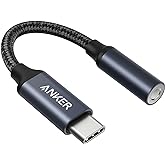 Anker USB C to 3.5mm Audio Adapter, Male to Female Nylon Cable for Samsung S20/S20+/S20 Ultra, Pixel 4/+ 4XL, and More Type C