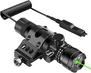 Feyachi GL6 Green Laser Sight with 45 Degree P13 Picatinny Rail Mount and Pressure Switch