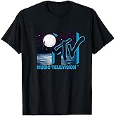 Mademark x MTV - The official original MTV Logo with Full Moon above the City T-Shirt