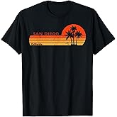 San Diego California Retro Vintage Sunset T-Shirt