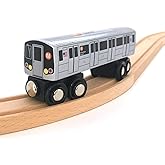 MUNI PALS Munipals New York City Subway Wooden Railway (B Division) M Train/6 Avenue Local–Child Safe and Tested Wood Toy Tra