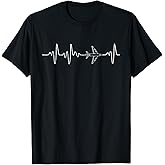 Airplane Traveling Pilot Heartbeat Gift Pilot T-Shirt