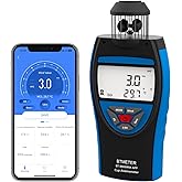 BTMETER Cup Anemometer Handheld Air Flow Meter, Wind Speed Data Logger w/Barometer Measure Wind Velocity/Temperature/Altitude