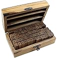 Estone 70pcs/set Wooden Box multipurpose Number Alphabet Letter Wood Rubber Stamp New