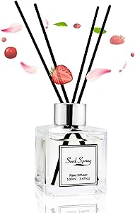 Reed Diffuser Set with Sticks, Romantic Rose and Fresh Lavender Oil Blended with Bergamot and Lemon Fruity, Essential Oil Air Freshener for Home, Office, Gym and Room Diffuser 3.4 fl. Oz