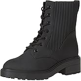 Amazon Essentials Women's Rubberized Combat Boot with Chunky Outsole