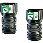 Flex-Drain ADP53102 Downspout Adaptor, Landscaping Drain Pipe Adapter 3 by 4 by 4-Inch 2 Pack