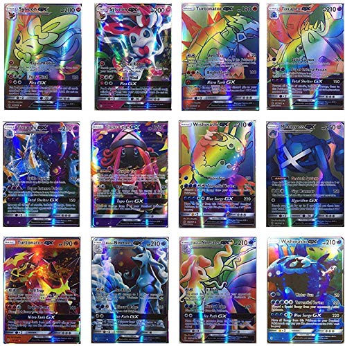 100 Cards Poke Style Card Holo EX Full Art : 20 GX + 20 Mega + 1 Energy ...