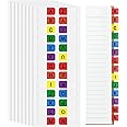 A-Z Sticky Alphabet Tabs, Colorful Self-Adhesive Letter Index Tabs for Notebook, Textbook, Dictionary, and Filing (208 Pcs)