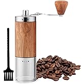 Iwpsttrk Manual Coffee Grinder, Stainless Steel, Portable Hand Coffee Grinder, Espresso burr Coffee Grinder for Home Use, Cam