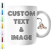 Custom Mug - Personalized Coffee Mug with Photo, Logo, or Text | Custom Coffee Cup | Custom Gifts for Men & Women | Customize