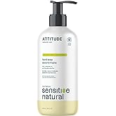 ATTITUDE Moisturizing Hand Soap for Sensitive Skin Enriched with Oat and Argan Oil, EWG Verified, Plant and Mineral-Based Ing