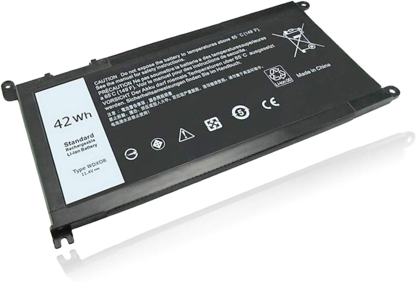 WDX0R Laptop Battery for Dell Inspiron 15 5567 5568 7560 5567 7579 7573 Inspiron 13 5368 5378 7368 7378 17 5765 5767 5770 Series WDXOR FC92N 3CRH3 T2JX4 CYMGM Replacement Battery