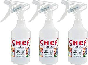 Food Grade Spray Bottle BPA Free Sprayer 0.5 Liter / 16 oz Food Safe BBQ Sprayer 3 pack