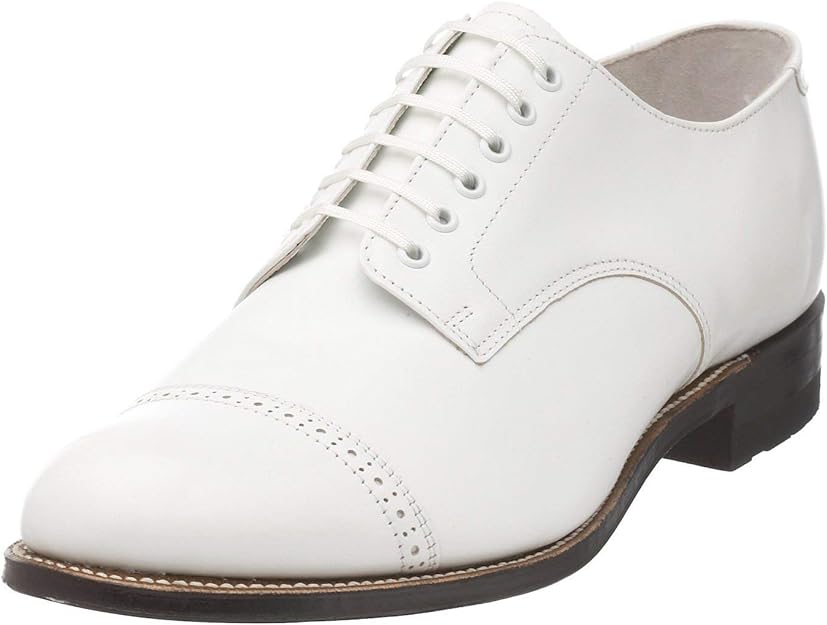 Buy Edwardian Men’s Shoes & Boots | 1900, 1910s Stacy Adams Mens Madison Cap Toe Oxford  AT vintagedancer.com