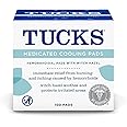 TUCKS Medicated Cooling Pads, 100 Count – Pads with Witch Hazel, Cleanses Sensitive Areas, Protects from Irritation, Hemorrho