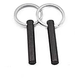 bayite Survival Drilled Ferrocerium Flint Fire Starter Rod with Keychain Ring 2 Inch Pack of 2