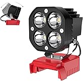 LED Work Light Compatible with Milwaukee 18V Battery, 40W 6000LM Flashlight, 18V Battery Cordless Work Light 120°Adjustable w