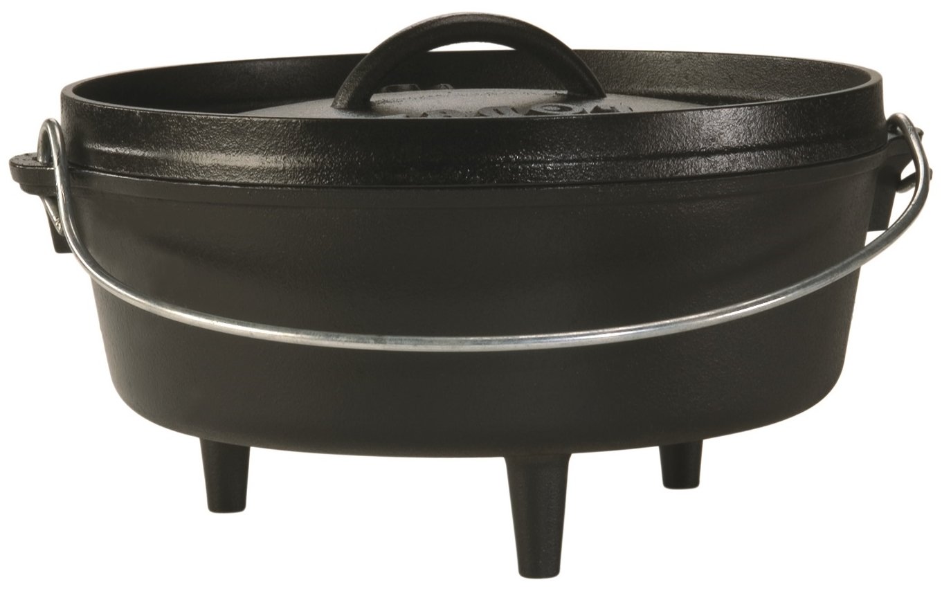 Lodge L10CO3 Cast Iron Camp Dutch Oven, 4-Quart