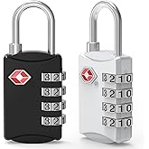 TSA Luggage Locks, [2 Piece] Diyife TSA Approved Lock, 4 Digit Security Suitcase Padlocks, Luggage Locks, Combination Padlock