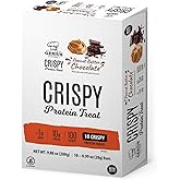 Genius Gourmet Crispy Protein Treat, Chocolate Peanut Butter, Keto Snack, Low Carb, Low Sugar & Gluten Free, Protein Snacks f