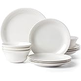 Lenox Profile 12-Piece Dinnerware Set, 15.30 LB, White