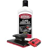 Weiman Cooktop and Stove Top Cleaner Kit - Glass Cook Top Cleaner and Polish 10 oz. Scrubbing Pad, Cleaning Tool, Razor, Scra