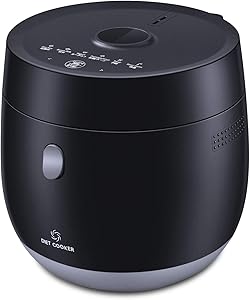 DIET COOKER Small Rice Cooker, Reduce Sugar, Low Carb, Keto Friendly, Separate Soup From Rice, 3-Cups (Uncooked) Digital Touch Rice Grain Cooker, Temperature Control Program, Black