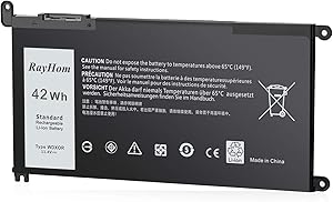 RayHom WDX0R Laptop Battery for Dell Inspiron 15 5565 5567 5568 5578 7560 7570 7579 7569 P58F Inspiron 13 5368 5378 5379 7368 7378 Inspiron 14-7460 Inspiron 17 5765 5767 FC92N 3CRH3 T2JX4 CYMGM