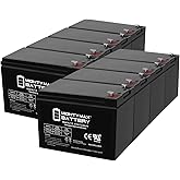 Mighty Max Battery ML7-12 - 12 Volt 7.2 AH SLA Battery - Pack of 8