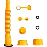 Gas Can Nozzle Set, Gas Can Cap, Gas Can Spout Replacement, Gas Can Spout Kit, Flexible Pour Nozzle with Screw Collar Caps, G