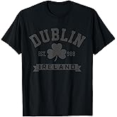 Dublin Ireland Est 988 Clover Leaf Shamrock St. Patricks Day T-Shirt