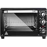 Simple Deluxe Toaster Oven with 20Litres Capacity,Compact Size Countertop Toaster, Easy to Control with Timer-Bake-Broil-Toas