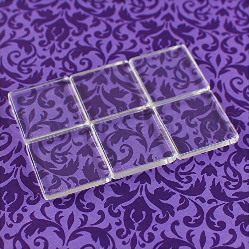 CleverDelights 1" Square Glass Tiles - 100 Pack - Clear 1 Inch Craft Tiles